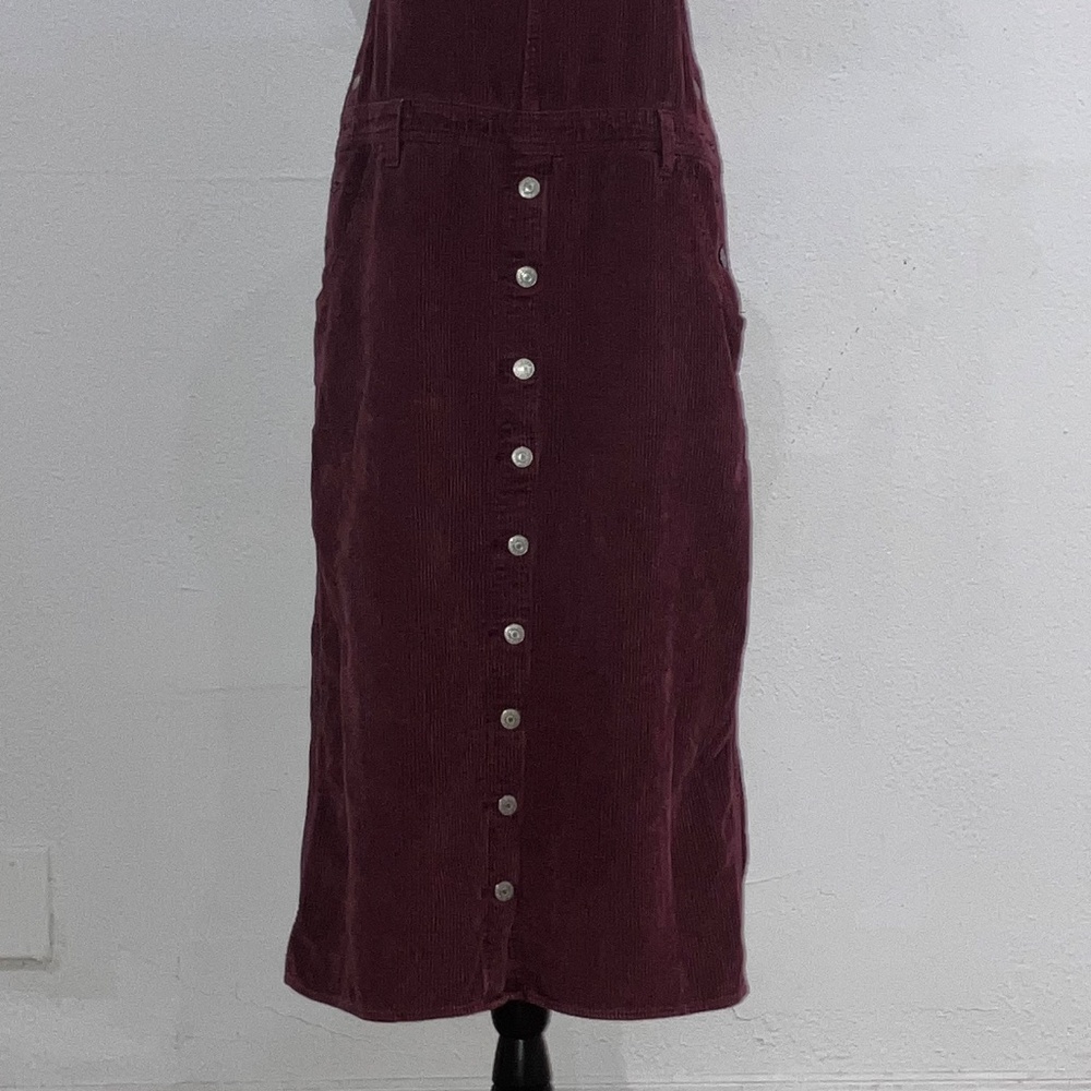 Burgundy Levi’s corduroy overall dress - Picture 3 of 13